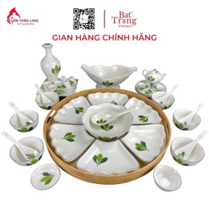 Bộ Bát Đĩa Thắp Hương Lá Ngò Gai