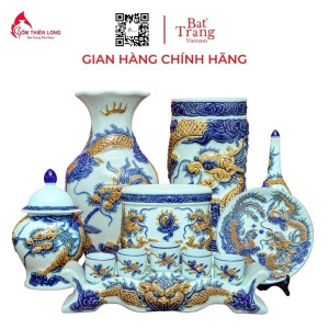 Bộ Đồ Thờ Bát Tràng Men Ngọc Đắp Nổi 236988