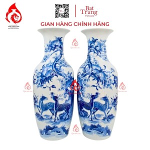 Lộc Bình Bát Tràng Men Lam Phú Quý Trường Thọ 230949