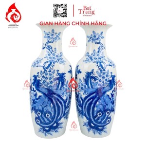 Lộc Bình Bát Tràng Men Lam Trĩ Đào Như Ý 230951