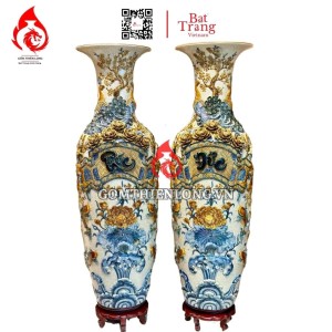 Lộc Bình Bát Tràng Men Rạn Phúc Đức 230101