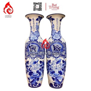 Lộc Bình Bát Tràng Tài Lộc Sen Cá 230103