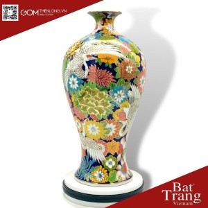 Mai Bình Tài Lộc Chim Hoa Vẽ Vàng