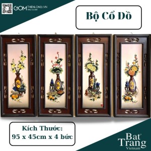 Tranh Tứ Quý Cổ Đồ Tranh Gốm Đắp Nổi 686223