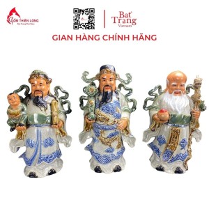 Tượng Phúc Lộc Thọ Men Rạn