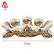 Bộ Kỷ Chén Thờ Men Rạn Đắp Nổi Mặt Nguyệt Dáng Ngai 231038