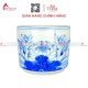 Bát Hương Men Lam Vẽ Hoa Sen S010723