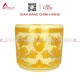 Bát Hương Màu Vàng Vẽ Ánh Kim 030723