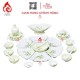 Bộ Bát Đĩa Hoa Mặt Trời Vẽ Sen Bóng 230904