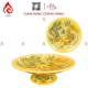 Mâm Bồng Sứ Men Rạn Vàng Hoàng Lưu Ly Rồng Phượng 230883R