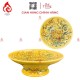 Mâm Bồng Sứ Men Rạn Vàng Hoàng Lưu Ly Đắp Hoa Sen 230883S