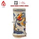 Ống Đựng Nhang Bát Tràng Men Rạn Đắp Nổi Rồng 231072