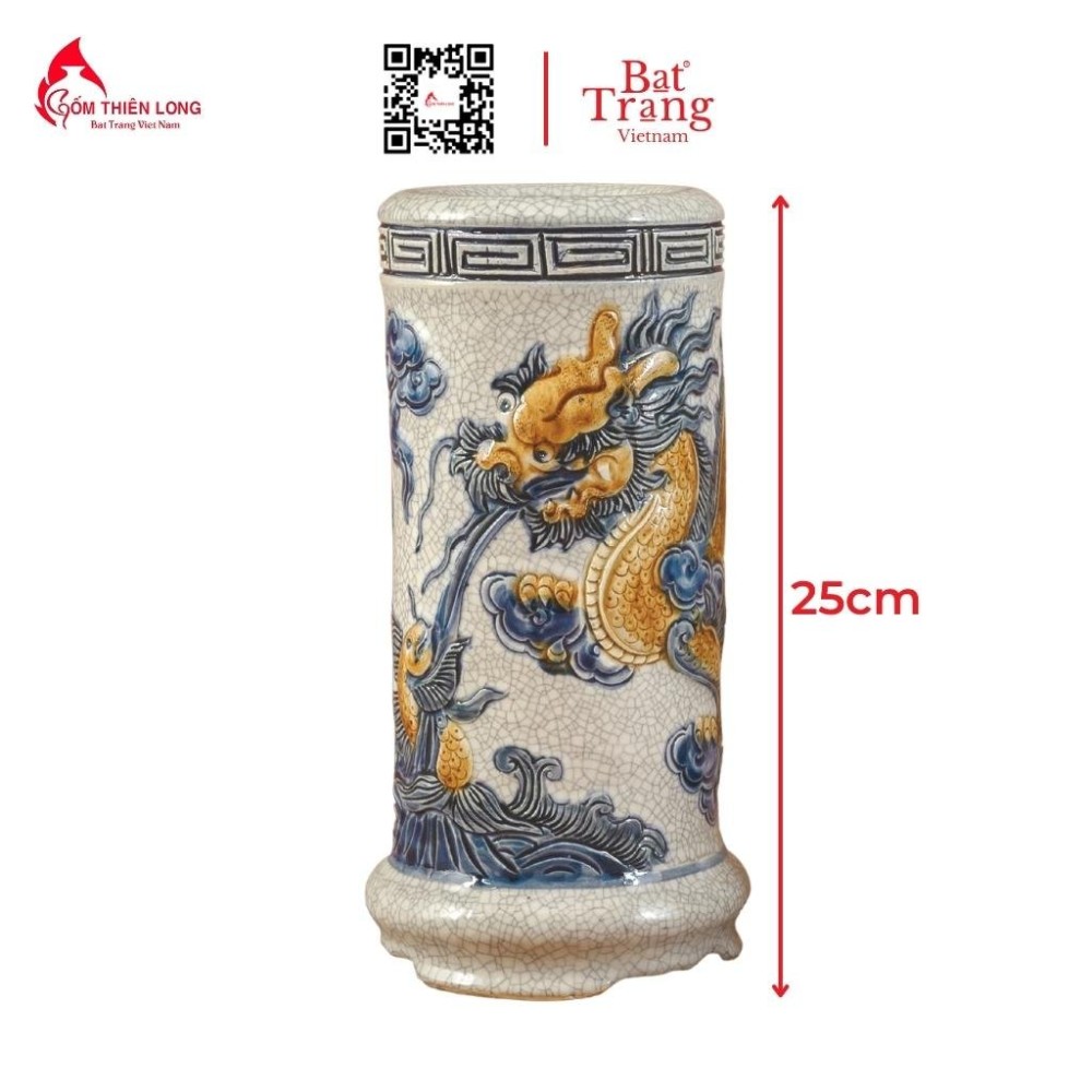 Bộ Đồ Thờ Bát Tràng Men Rạn Đắp Nổi 236996