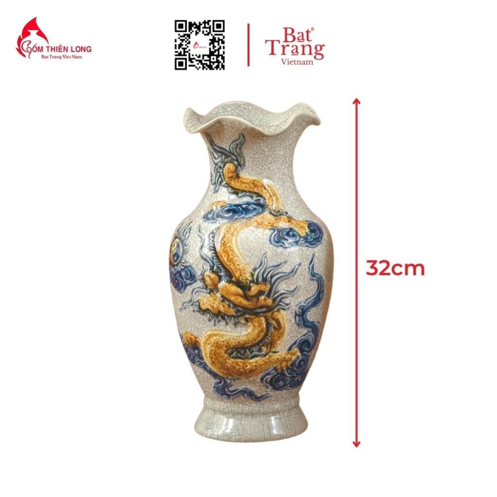 Bộ Đồ Thờ Bát Tràng Men Rạn Đắp Nổi 236996