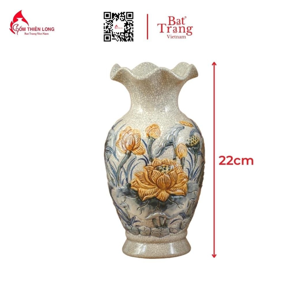 Bộ Đồ Thờ Bát Tràng Men Rạn Đắp Nổi 236996