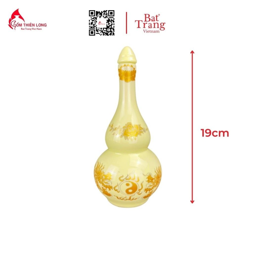 Bộ Đồ Thờ Bát Tràng Màu Vàng Vẽ Ánh Kim 236997