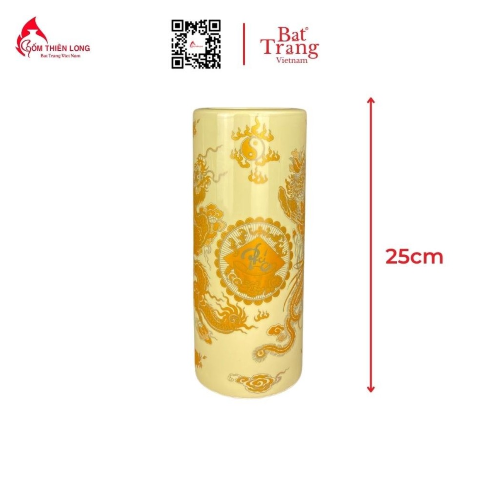 Bộ Đồ Thờ Bát Tràng Màu Vàng Vẽ Ánh Kim 236997