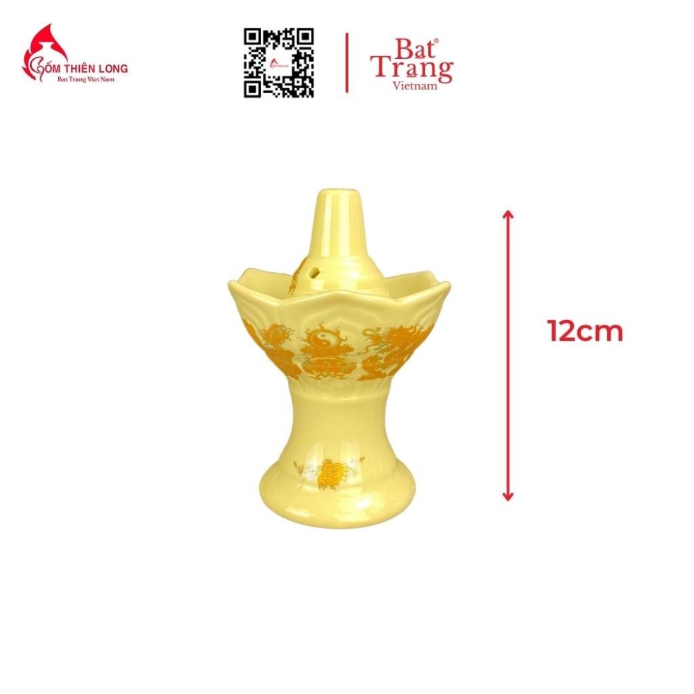 Bộ Đồ Thờ Bát Tràng Màu Vàng Vẽ Ánh Kim 236997