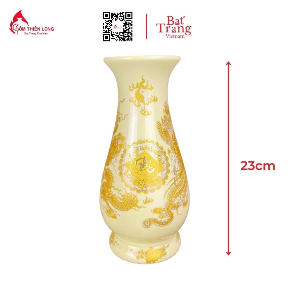 Bộ Đồ Thờ Bát Tràng Màu Vàng Vẽ Ánh Kim 236997