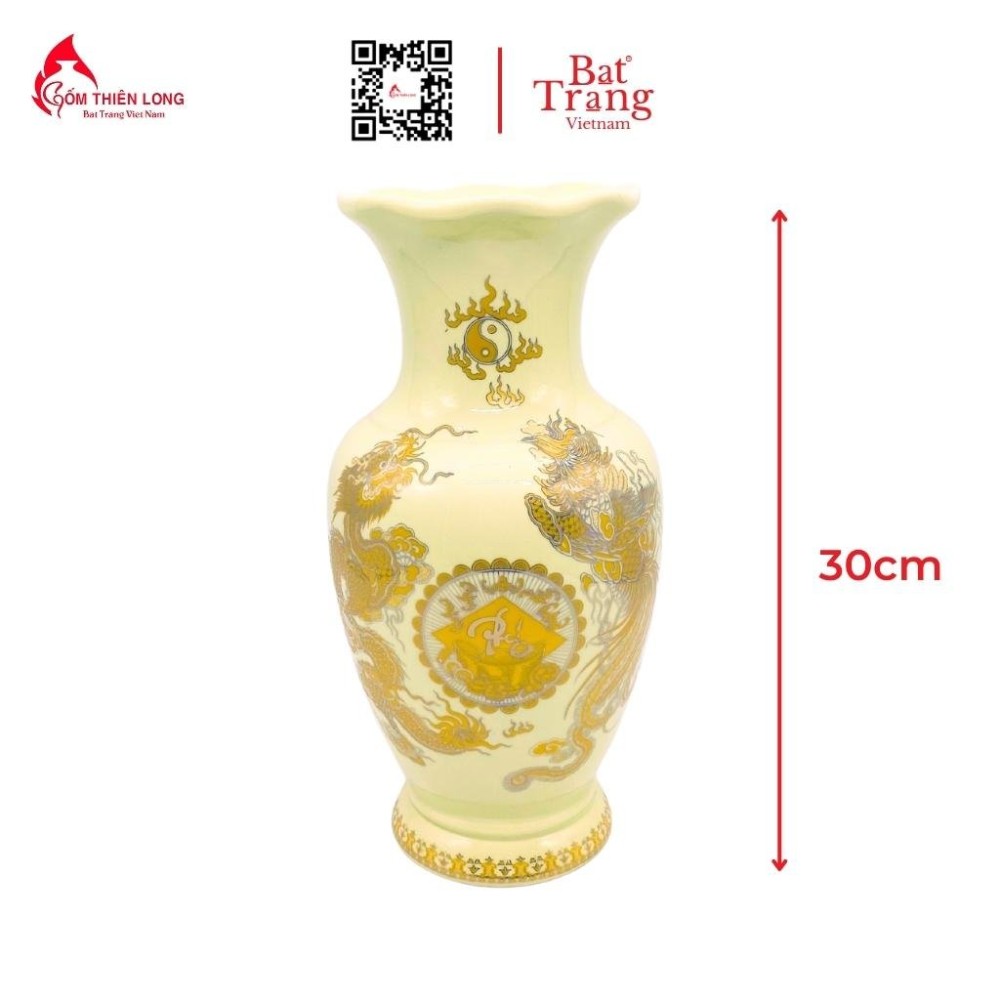 Bộ Đồ Thờ Bát Tràng Màu Vàng Vẽ Ánh Kim 236997