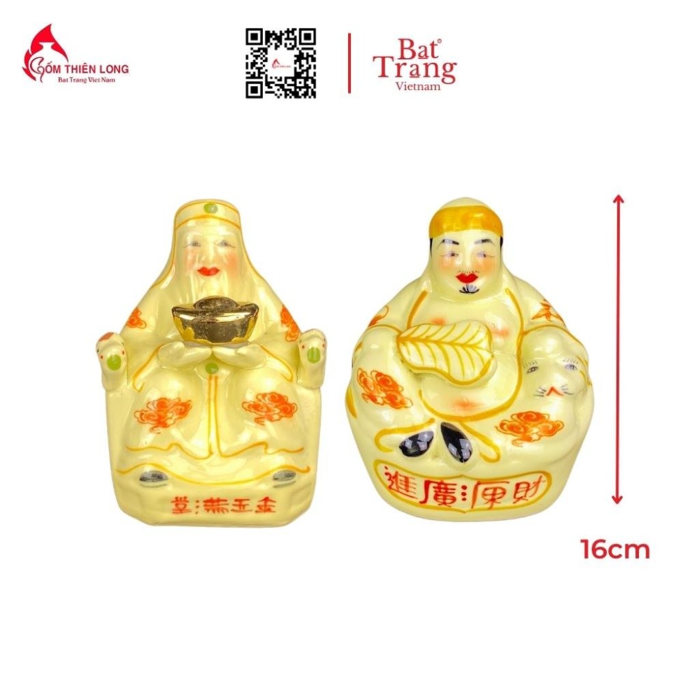 Bộ Đồ Thờ Bát Tràng Màu Vàng Vẽ Ánh Kim 236997