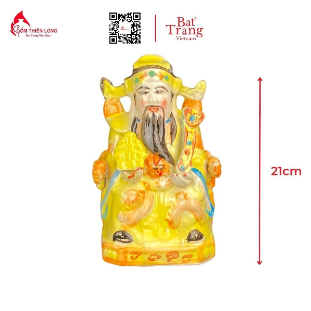 Bộ Đồ Thờ Bát Tràng Màu Vàng Vẽ Ánh Kim 236997