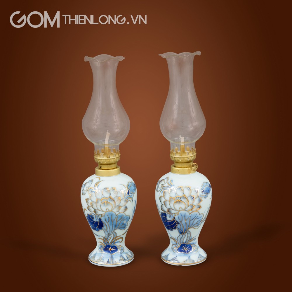 Bộ Đồ Thờ Bát Tràng Vẽ Vàng 24k Men Lam 236999