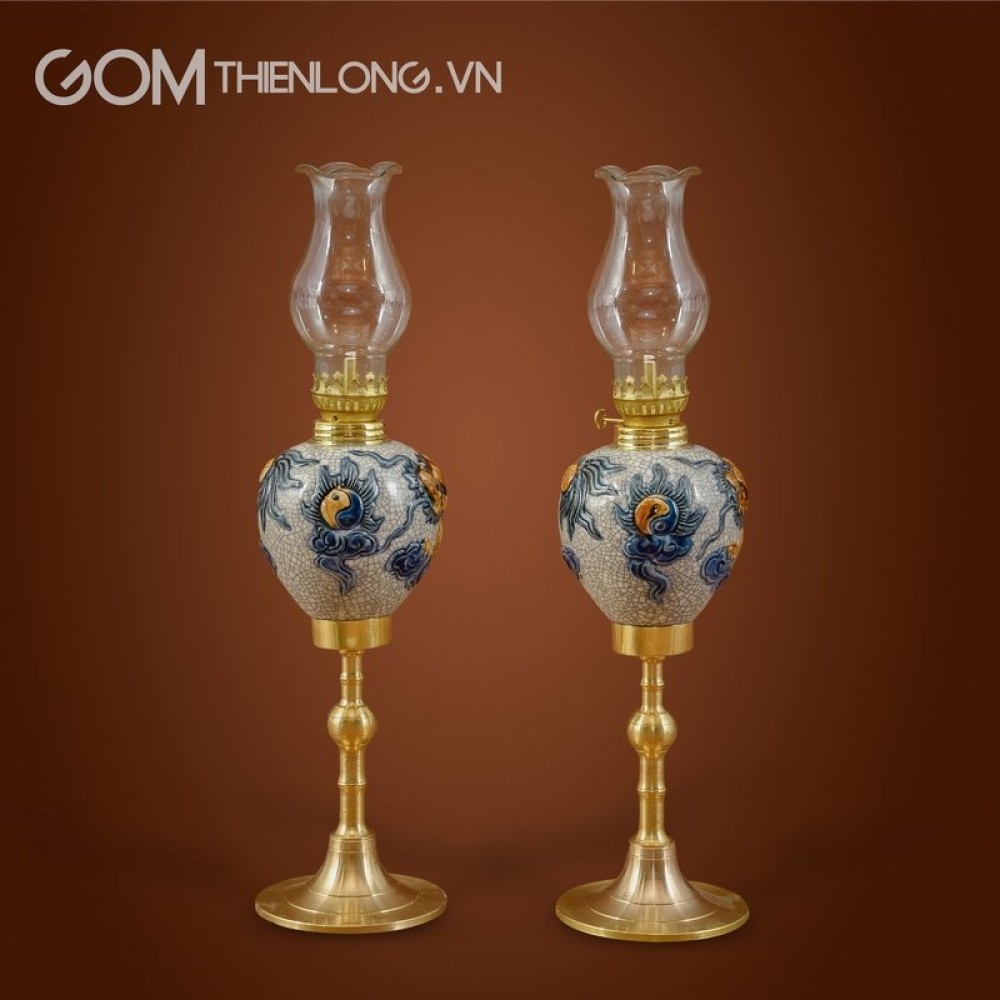 Bộ Đồ Thờ Bát Tràng Men Rạn Đắp Nổi 236996