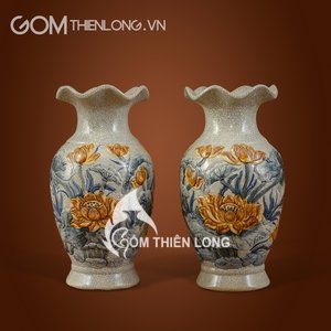 Lọ Hoa Bàn Thờ | Đắp Nổi Hoa Sen 236650