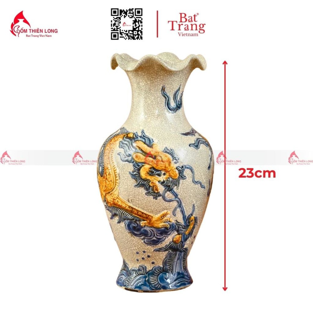 Lọ Hoa Ban Thờ Men Rạn 230827