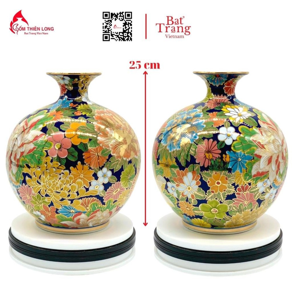 Bình Hút Lộc Ngàn Hoa Vẽ Vàng HLCA017