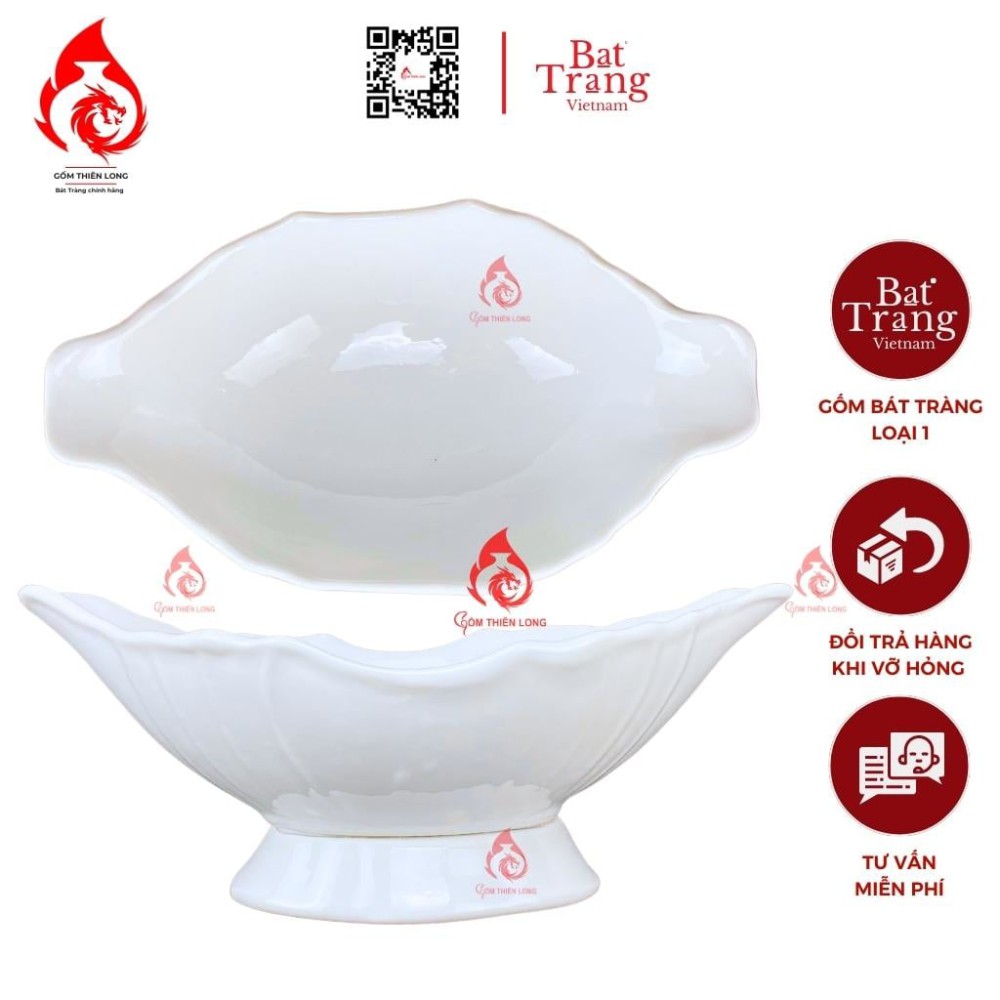 Bát Đựng Gà Cúng Men Trắng 230940