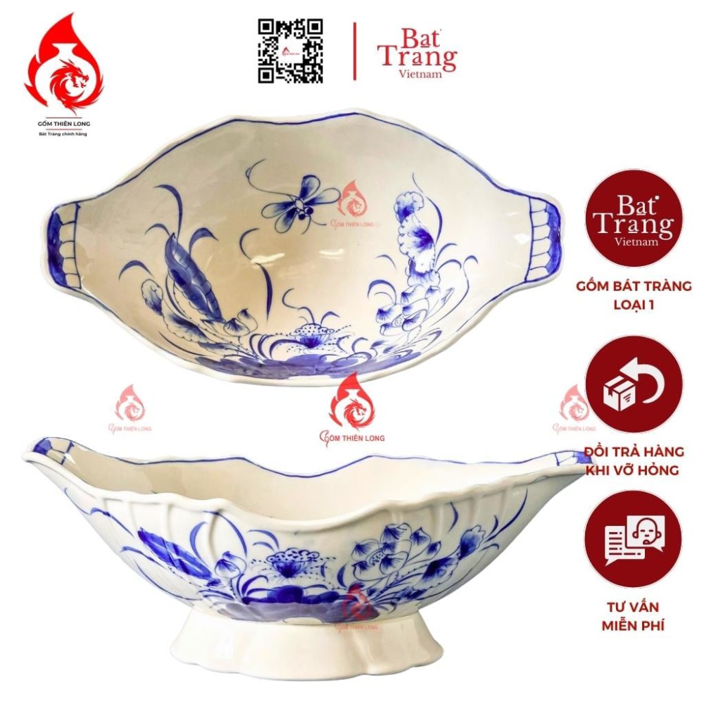 Bát Đựng Gà Cúng Sen Xanh 230922