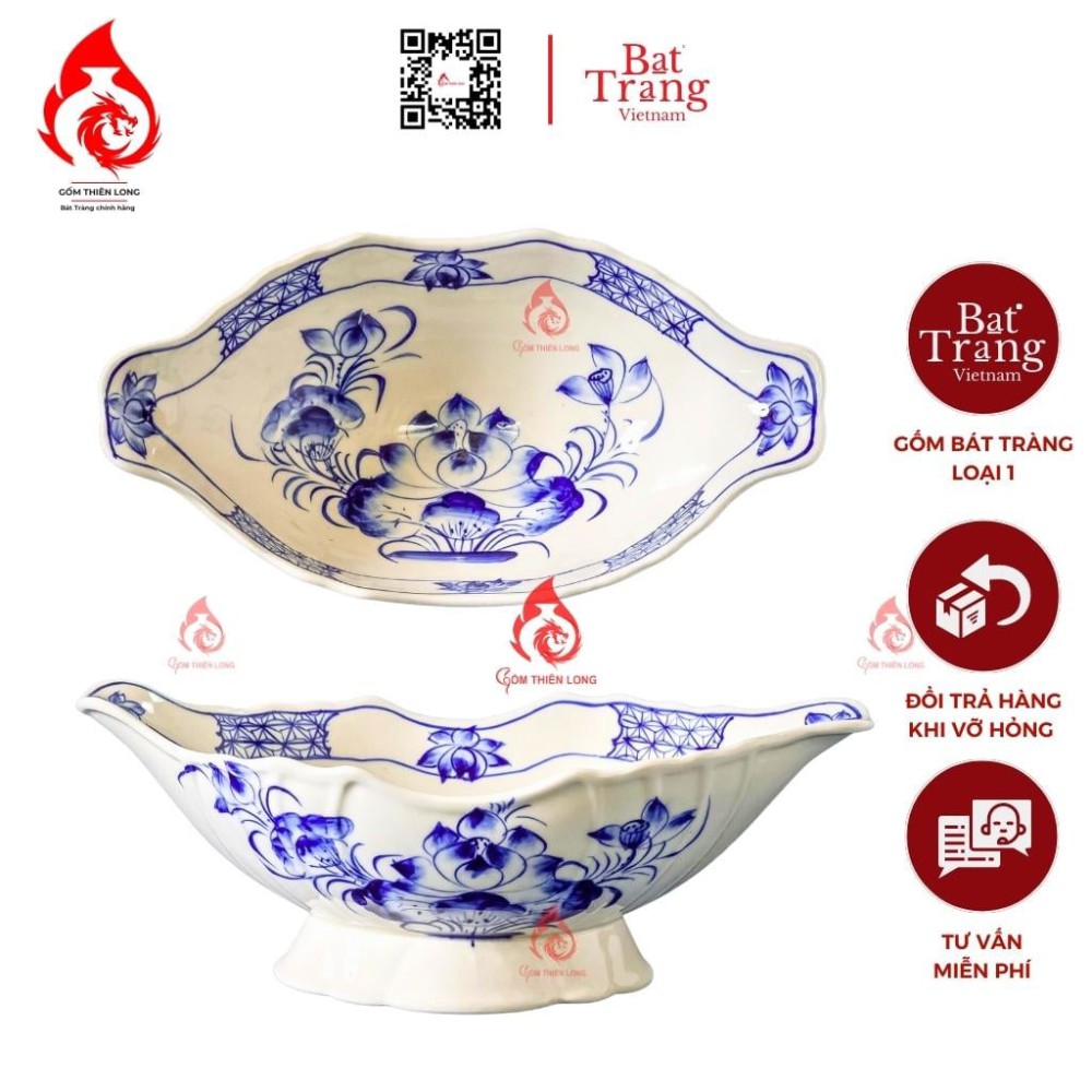 Bát Đựng Gà Cúng Sen Xanh 230913