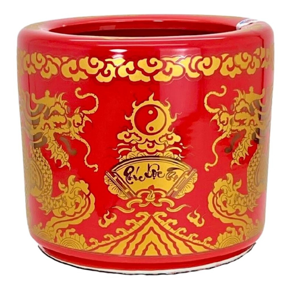 Bát Hương Màu Đỏ In Rồng 231022