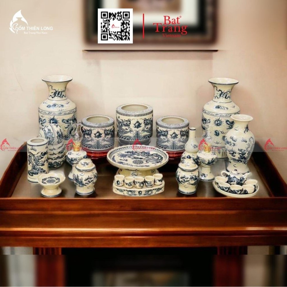Bát Hương Men Rạn Vẽ Rồng R060723