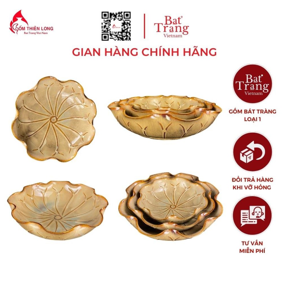 Bát Nước Minh Đường Tụ Thủy Men Hỏa Biến Vàng Nâu 062302