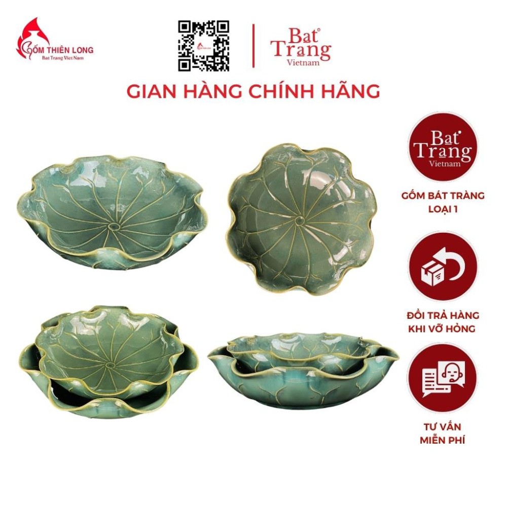 Bát Nước Minh Đường Tụ Thủy Men Hỏa Biến Xanh Thiên Thanh 062301