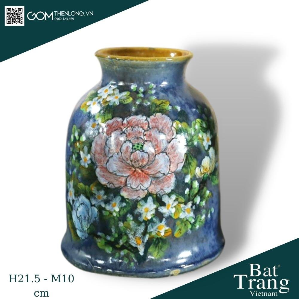 Bình Cắm Hoa Men Mộc Xanh Vân Lam