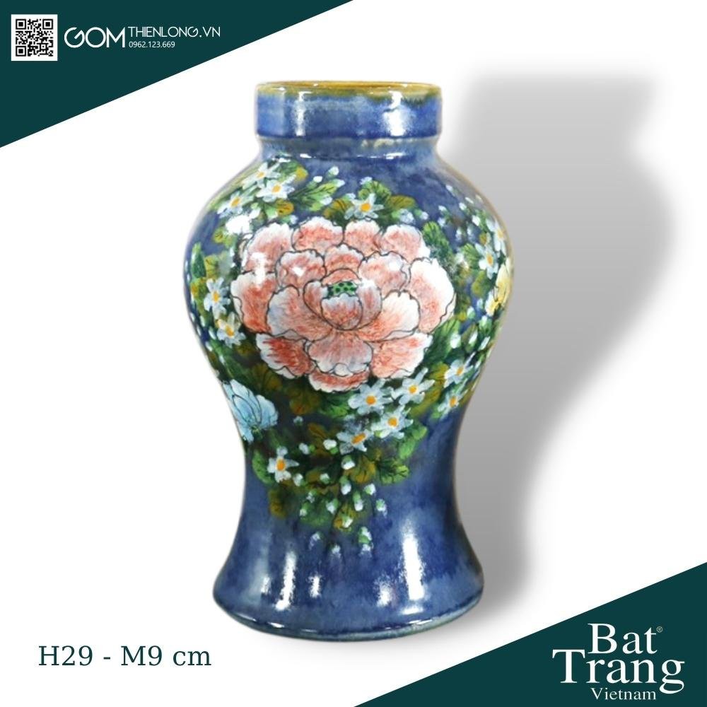 Bình Cắm Hoa Men Mộc Xanh Vân Lam
