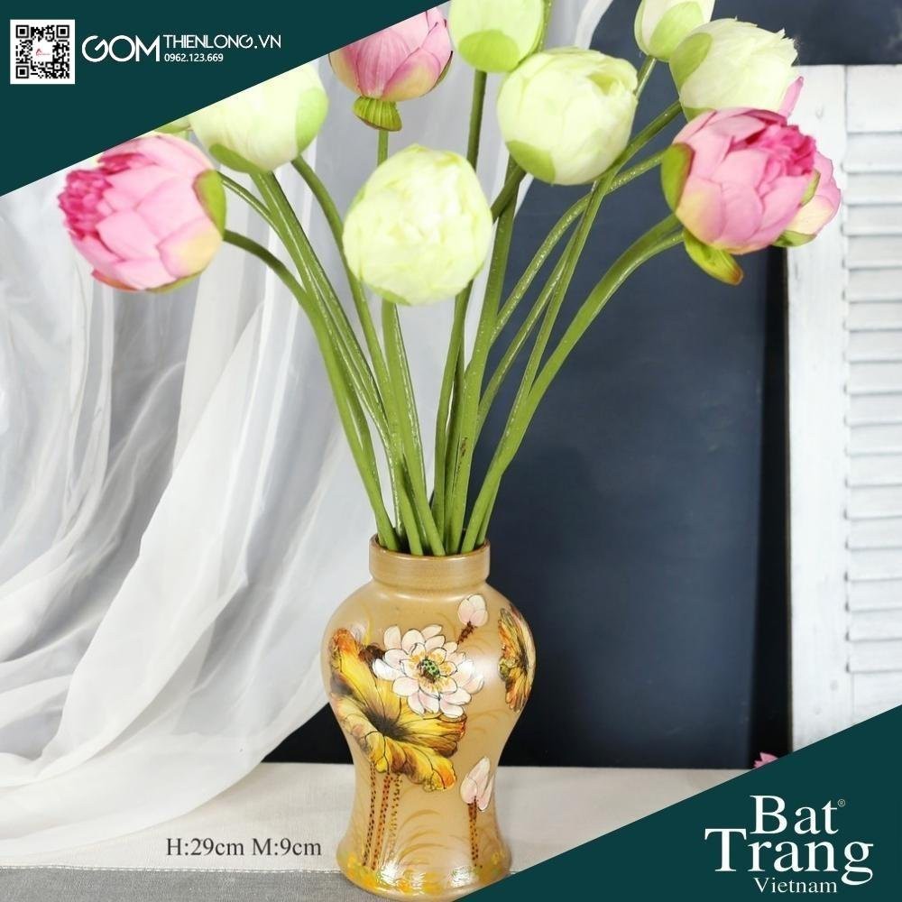 Bình Cắm Hoa Sen Vàng