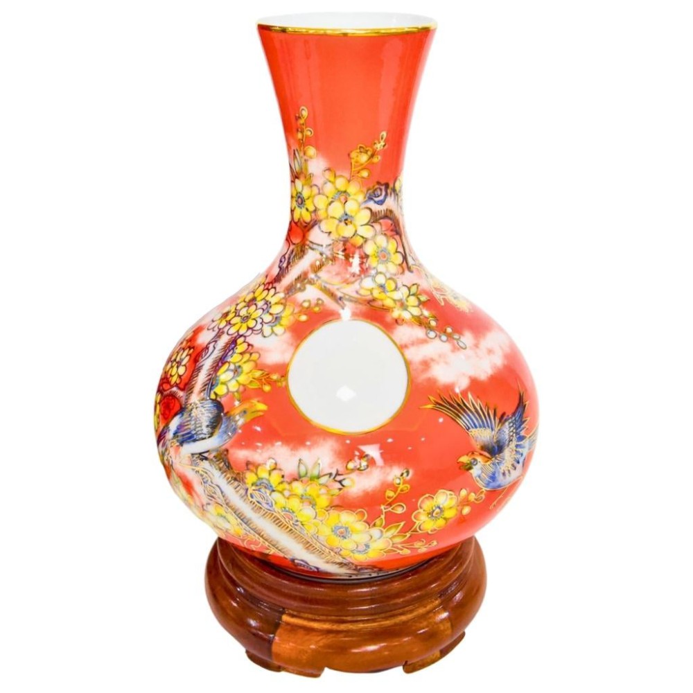 Bình Củ Tỏi Bát Tràng Vẽ Vàng Hỷ Sự Lâm Môn 231197