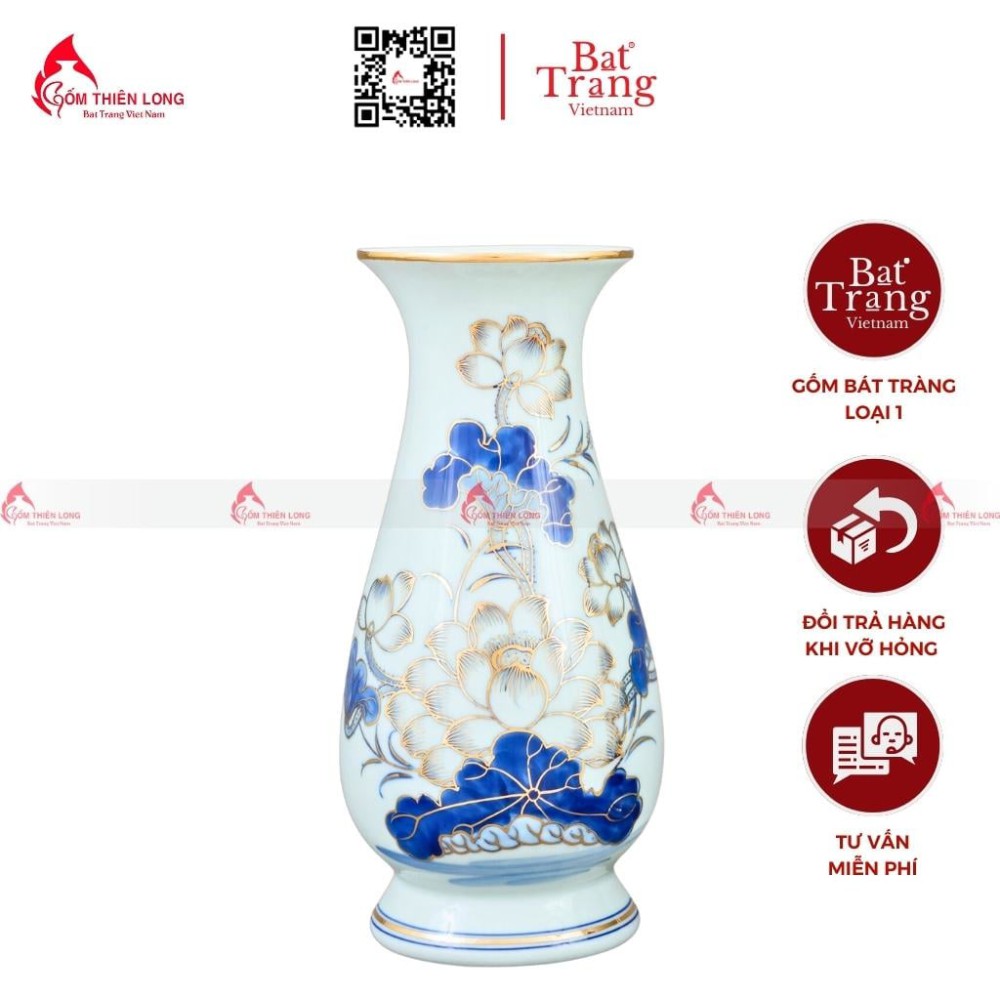 Lọ Hoa Ban Thờ Vẽ Vàng 230830