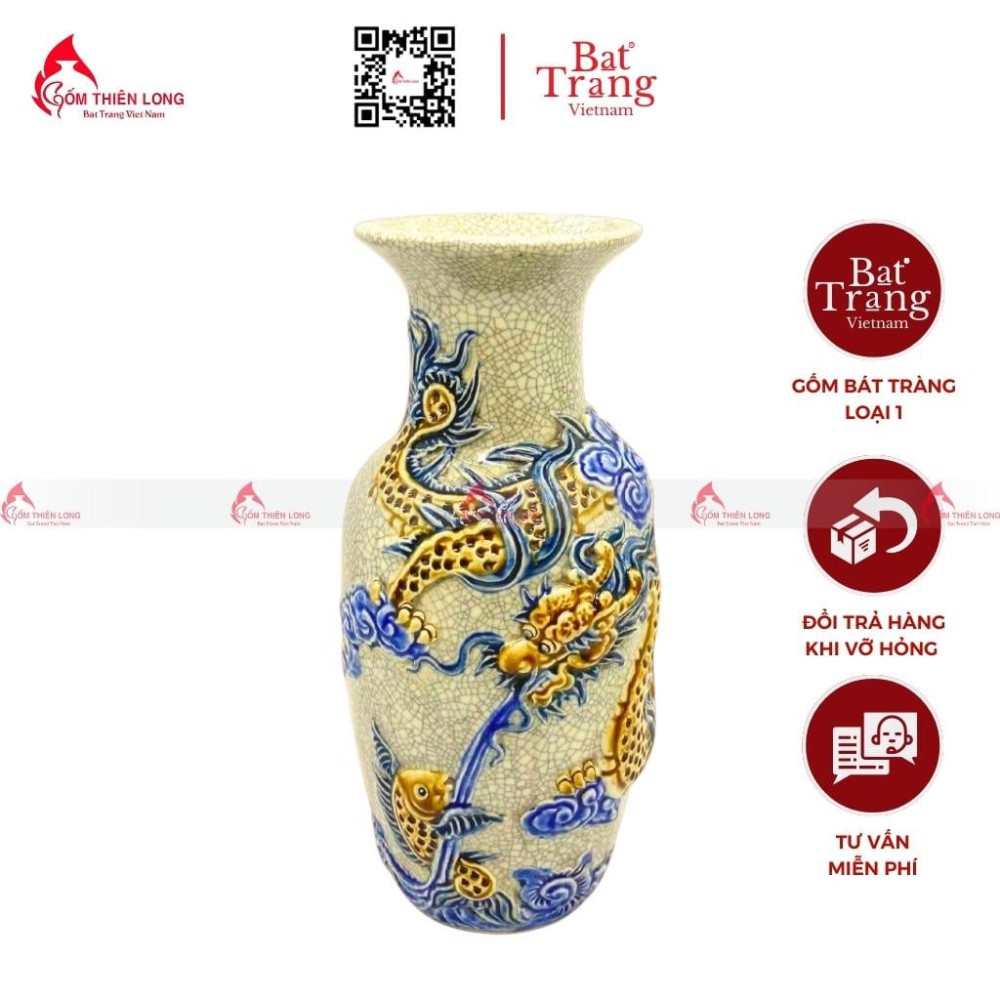 Lọ Hoa Bàn Thờ Men Rạn Nổi 230840