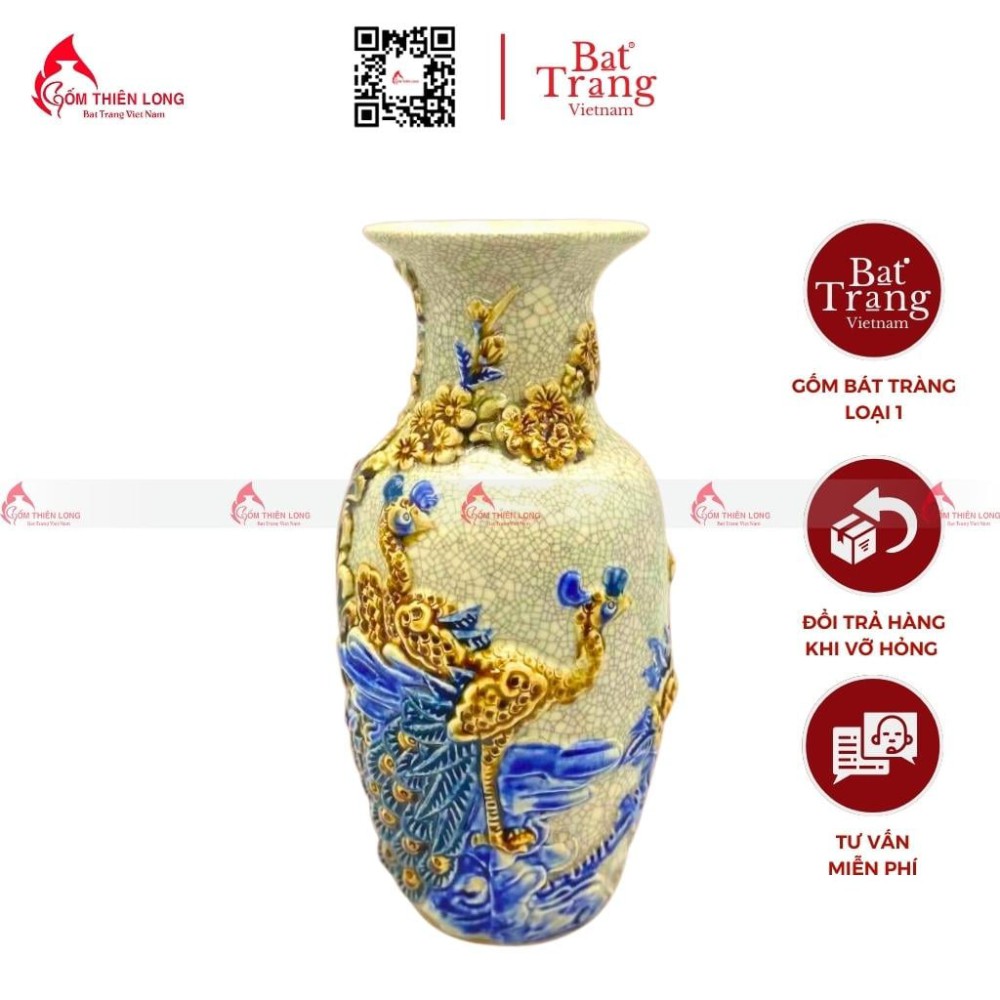 Lọ Hoa Bàn Thờ Men Rạn Nổi 230841