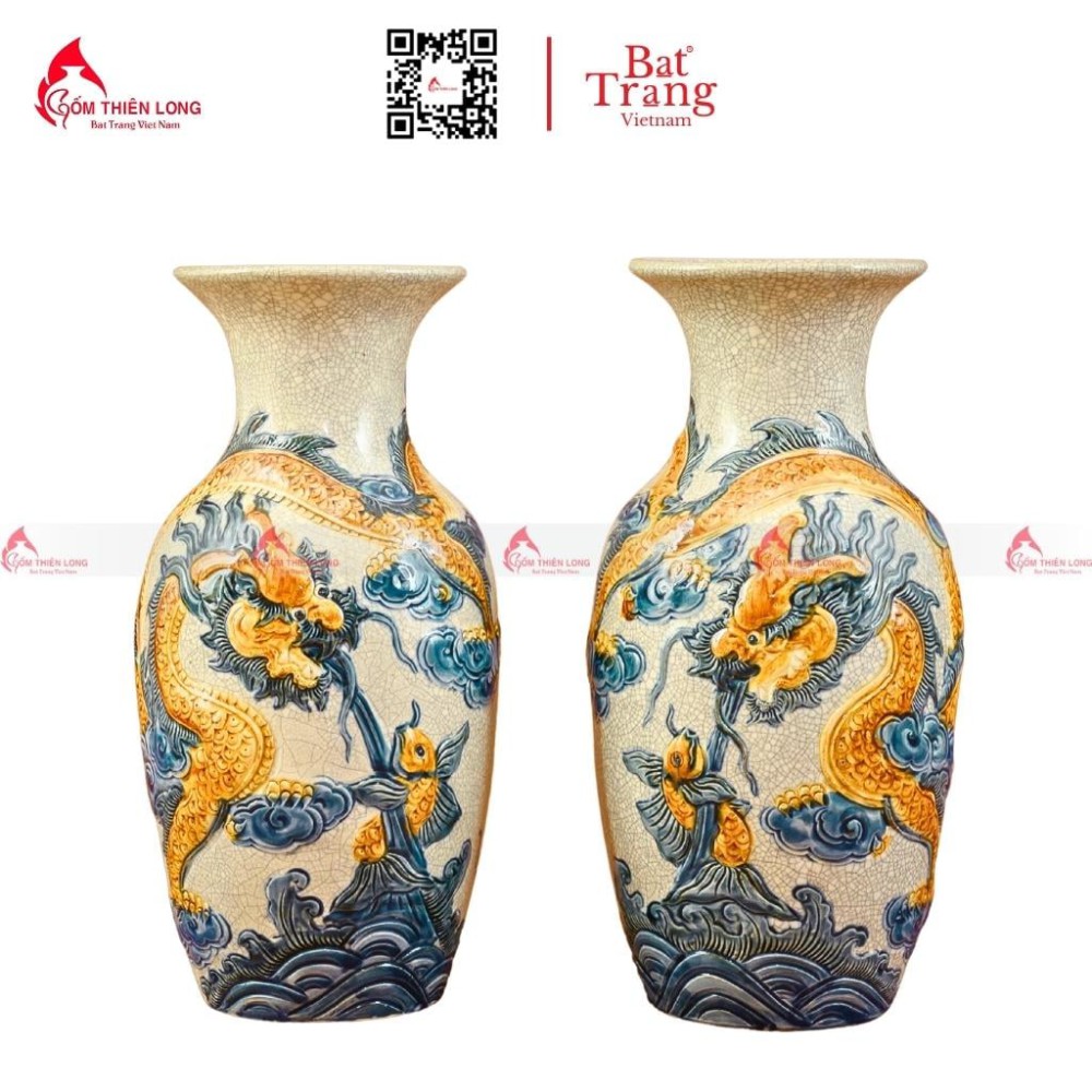 Lọ Hoa Ban Thờ Men Rạn 230826