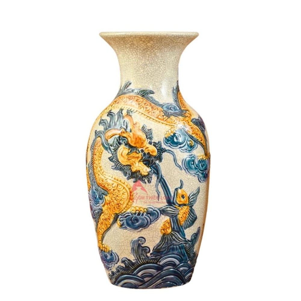 Lọ Hoa Ban Thờ Men Rạn 230826