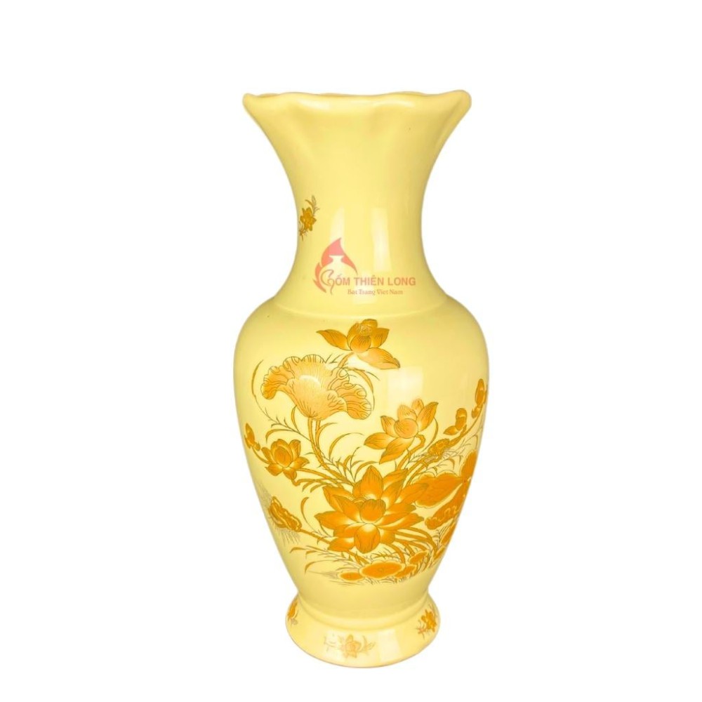 Lọ Hoa Bàn Thờ Men Vàng S230834