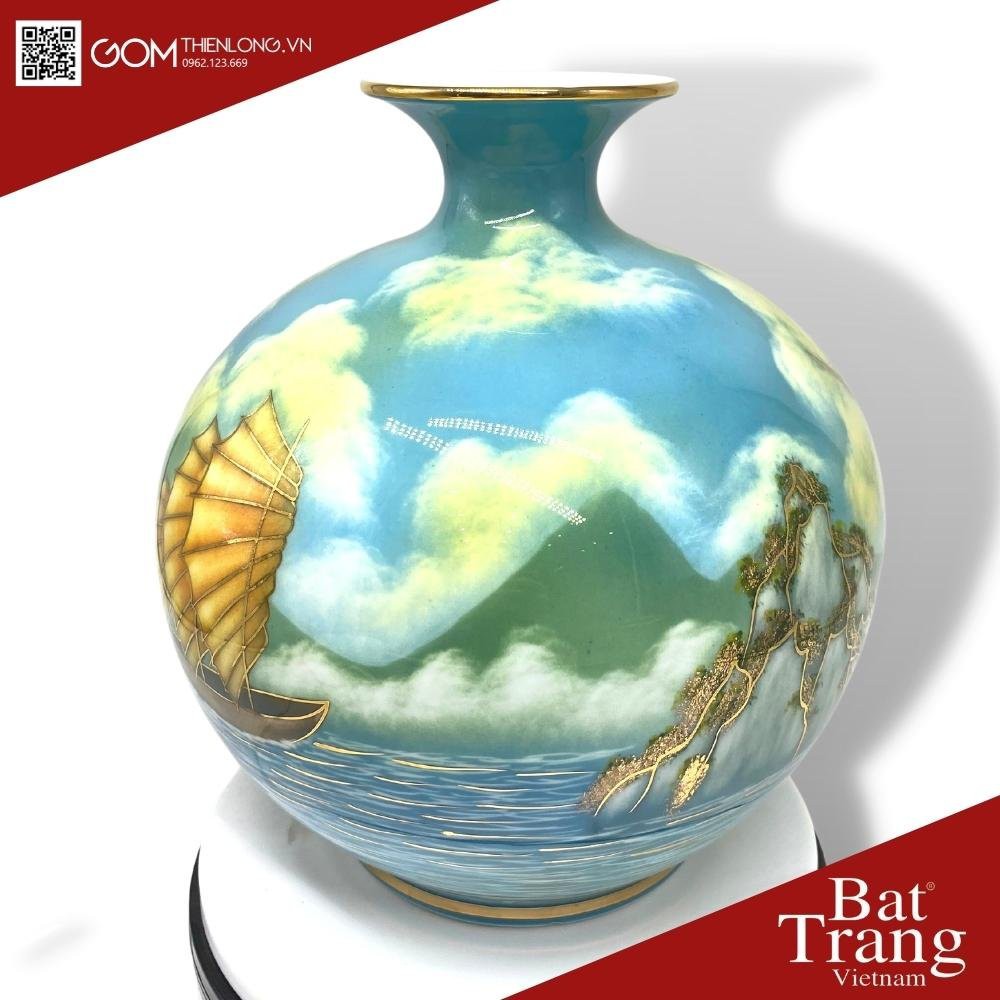 Bình Hút Lộc 3D Vẽ Vàng Thuận Buồm Xuôi Gió