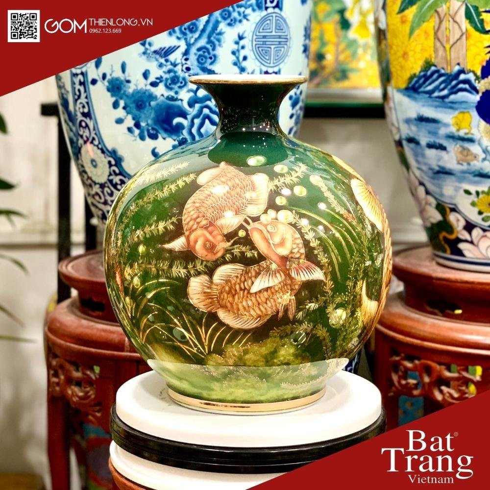 Bình Hút Lộc 3D Vẽ Vàng Ngũ Kim Long